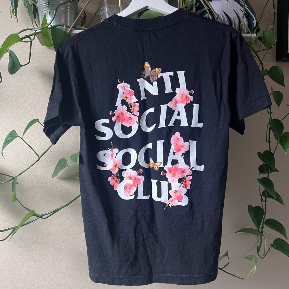 Anti Social Social Club Black floral t-shirt